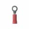 Panduit Ring Terminal, 3/8 in Stud Size, 18 AWG, 600 V, Vinyl Insulated, Red, 50 PK PV18-38R-LY - alternate 1